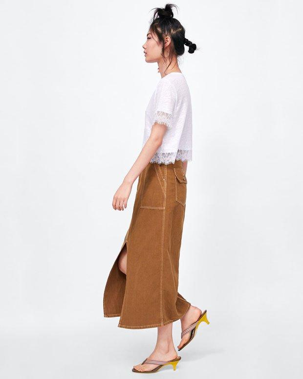 Checked Collar T-shirt