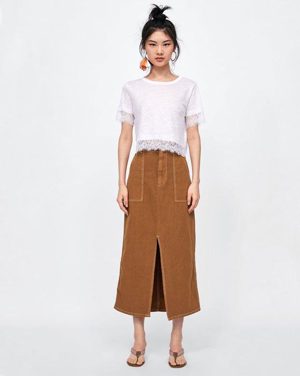Checked Collar T-shirt