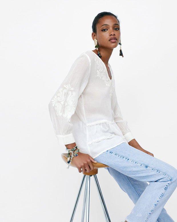 Printed V-Neck T-shirt